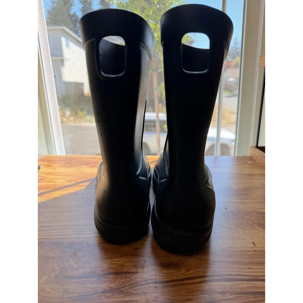 Crocs Alcast Black Waterproof Pull On Rain Boots Men's Size 9